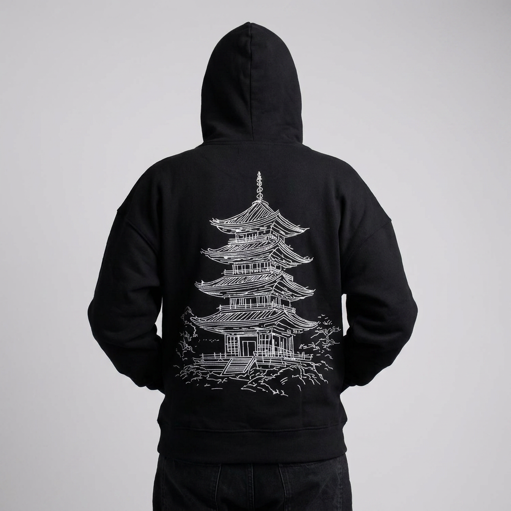 Valéclaire Pagoda-Trip to Japan oversized hoodie