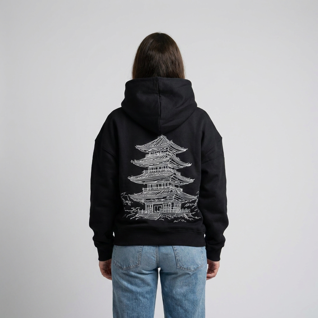 Valéclaire Pagoda-Trip to Japan oversized hoodie